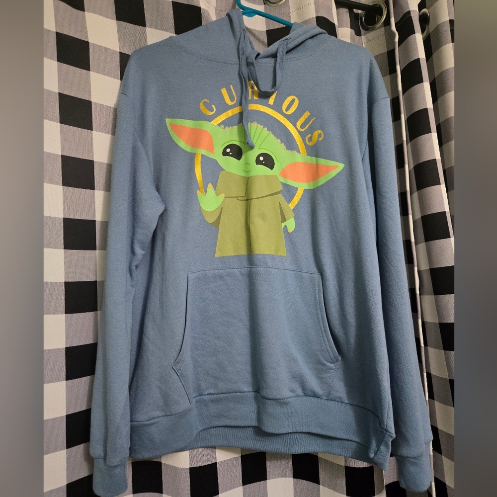 NWT Curious Baby Yoda Hoodie